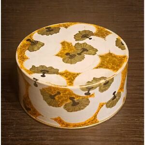 Vintage COTY Airspun Face Powder EMPTY Box Dresser Vanity Conwtainer White Gold